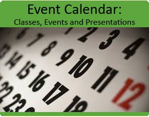 Event Calendar, classes, events and presentations